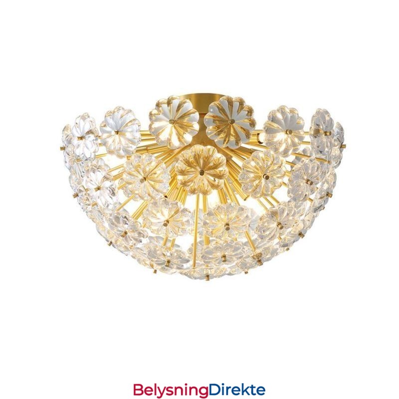 Halvsirkelformet Glass Innfelt Moderne Dekorativ Blomsterformet Taklampe