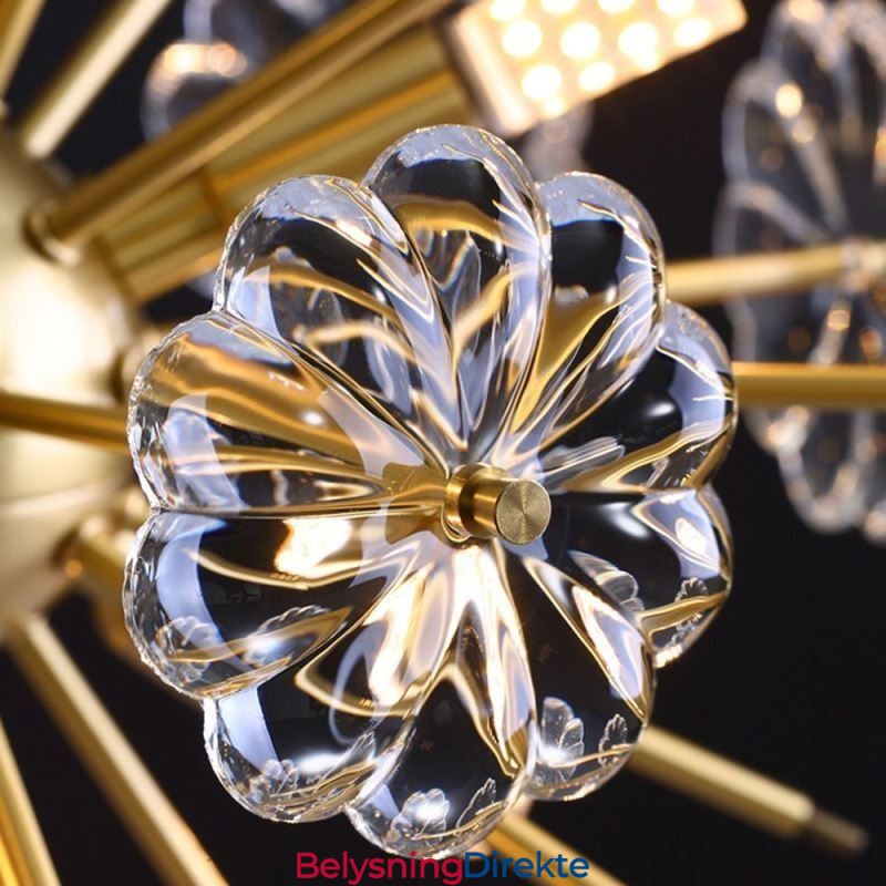 Halvsirkelformet Glass Innfelt Moderne Dekorativ Blomsterformet Taklampe