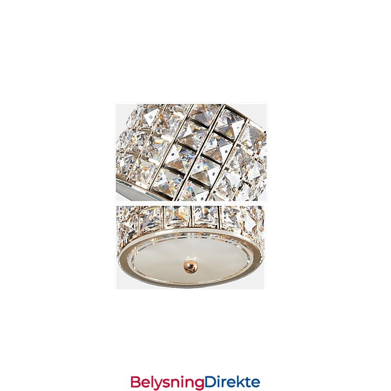 Enkel Krystall Pendellampe Med 3 Lys