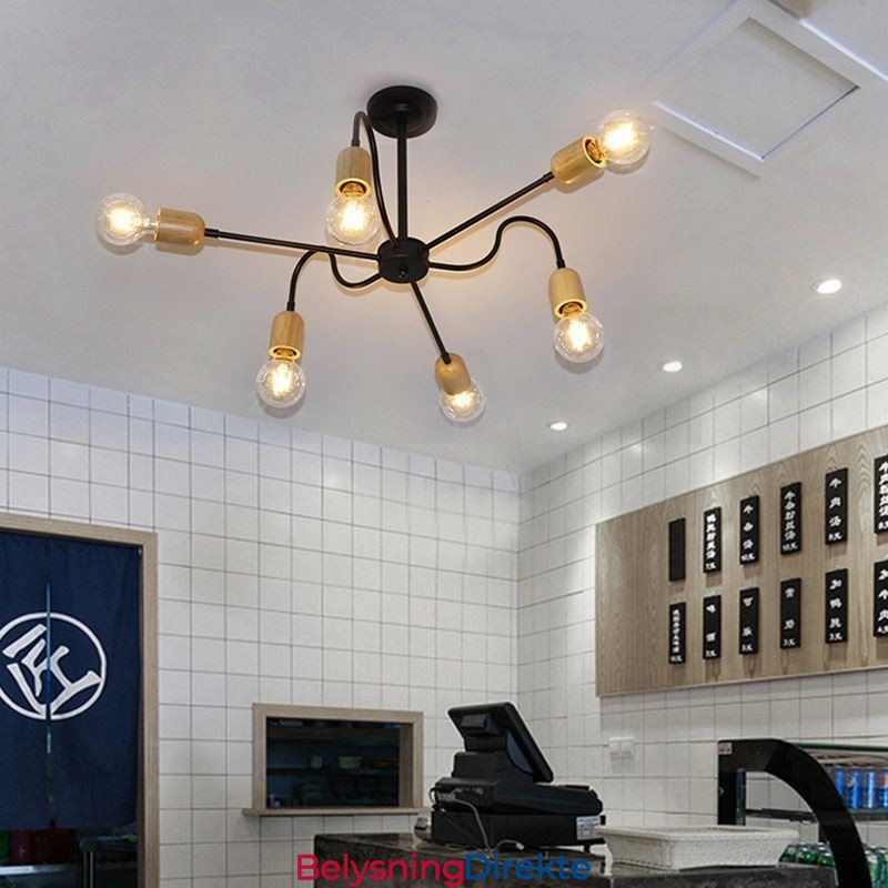Moderne Kreativ Jernanhengslampe Edderkopplysekrone