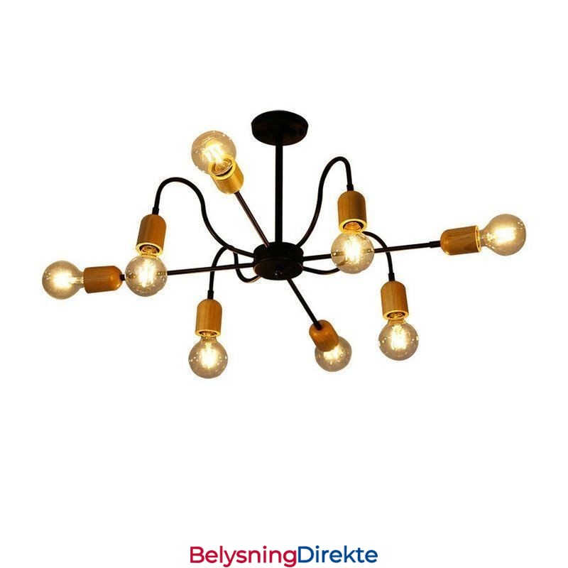 Moderne Kreativ Jernanhengslampe Edderkopplysekrone