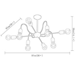 Moderne Kreativ Jernanhengslampe Edderkopplysekrone