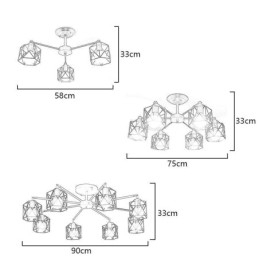 Moderne Fuglebur-Anhengslampe I Jern, Dekorativ Belysning