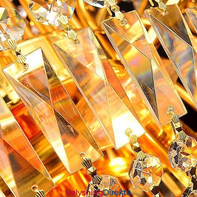 Europeisk Luksuriøs Krystalllysekrone Med Dupleks Trappehengelampe