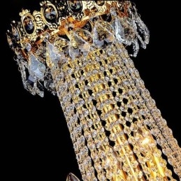 Europeisk Luksuriøs Krystalllysekrone Med Dupleks Trappehengelampe