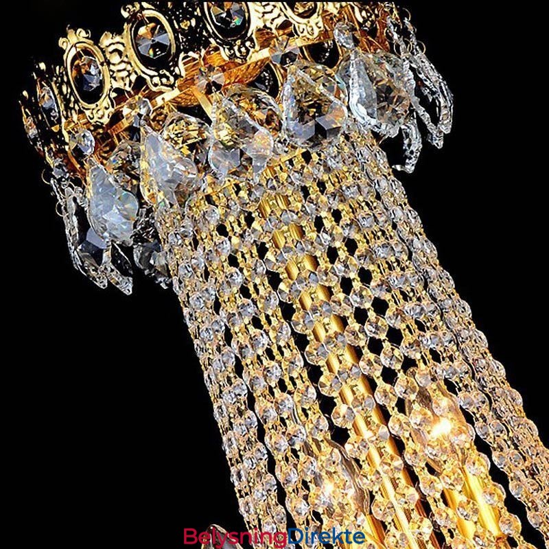 Europeisk Luksuriøs Krystalllysekrone Med Dupleks Trappehengelampe