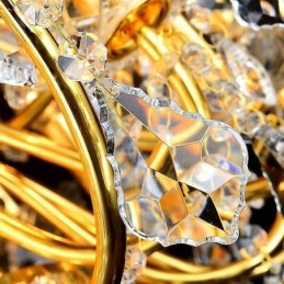 Europeisk Luksuriøs Krystalllysekrone Med Dupleks Trappehengelampe