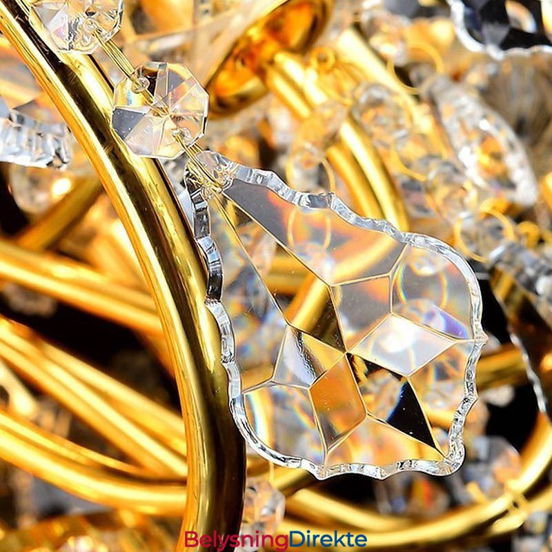 Europeisk Luksuriøs Krystalllysekrone Med Dupleks Trappehengelampe