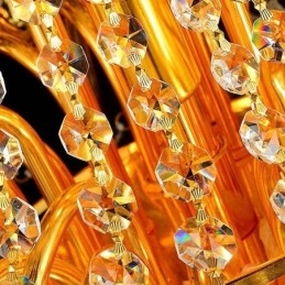 Europeisk Luksuriøs Krystalllysekrone Med Dupleks Trappehengelampe