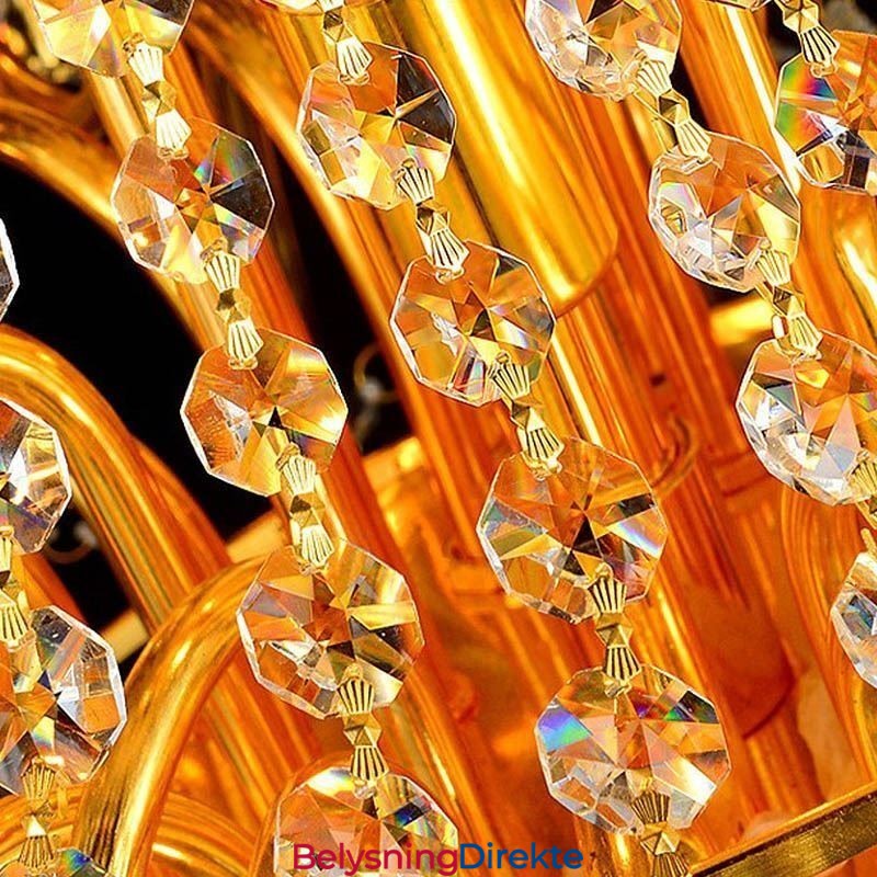 Europeisk Luksuriøs Krystalllysekrone Med Dupleks Trappehengelampe