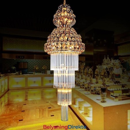 Retro Krystall Imperium Lysekrone Luksuriøs Lang Anheng