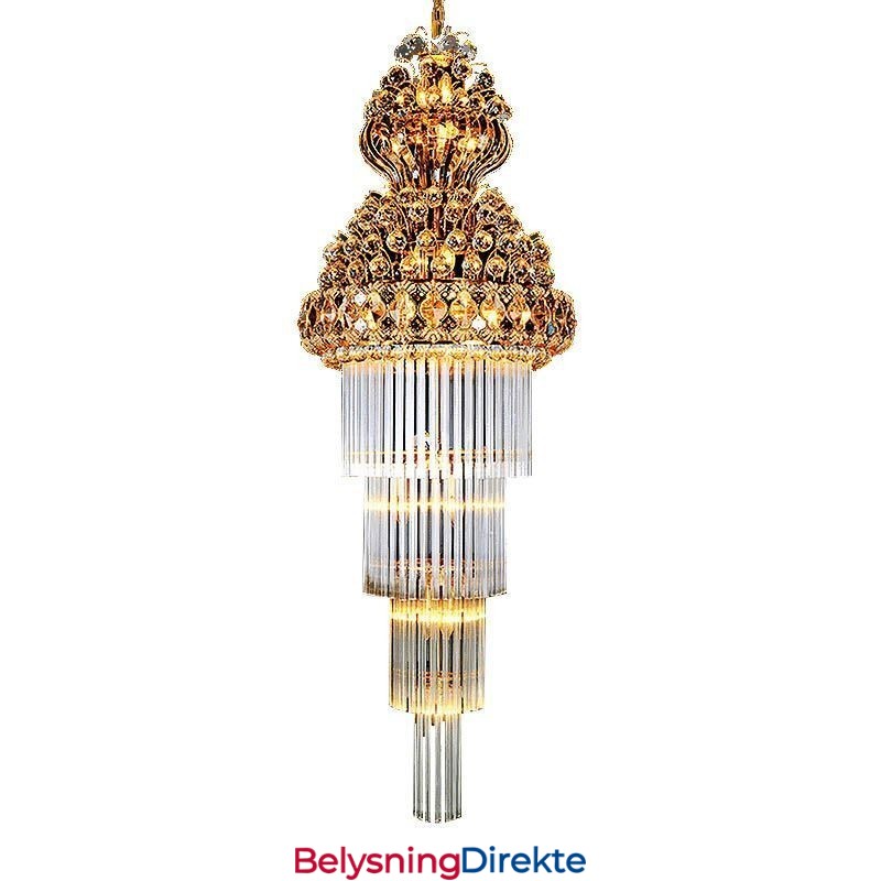 Retro Krystall Imperium Lysekrone Luksuriøs Lang Anheng