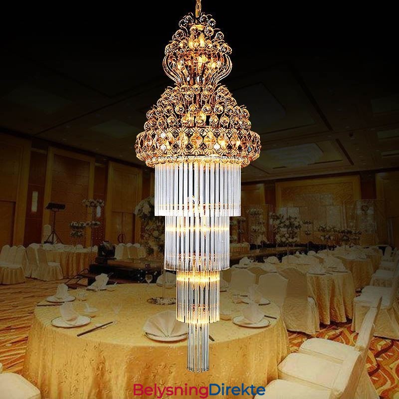 Retro Krystall Imperium Lysekrone Luksuriøs Lang Anheng