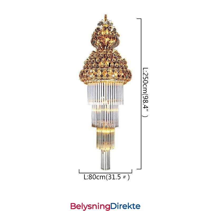 Retro Krystall Imperium Lysekrone Luksuriøs Lang Anheng