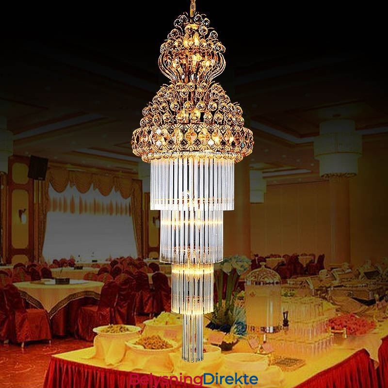 Retro Krystall Imperium Lysekrone Luksuriøs Lang Anheng