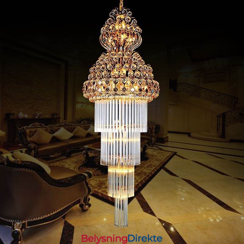 Retro Krystall Imperium Lysekrone Luksuriøs Lang Anheng