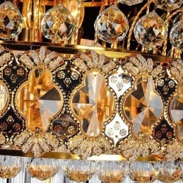 Retro Krystall Imperium Lysekrone Luksuriøs Lang Anheng