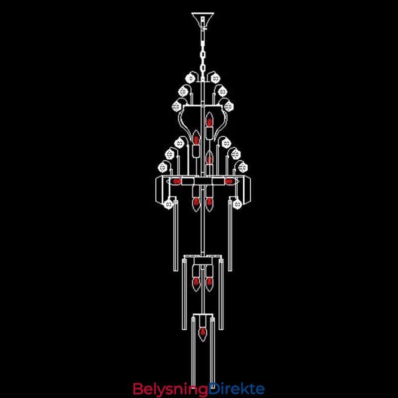 Retro Krystall Imperium Lysekrone Luksuriøs Lang Anheng