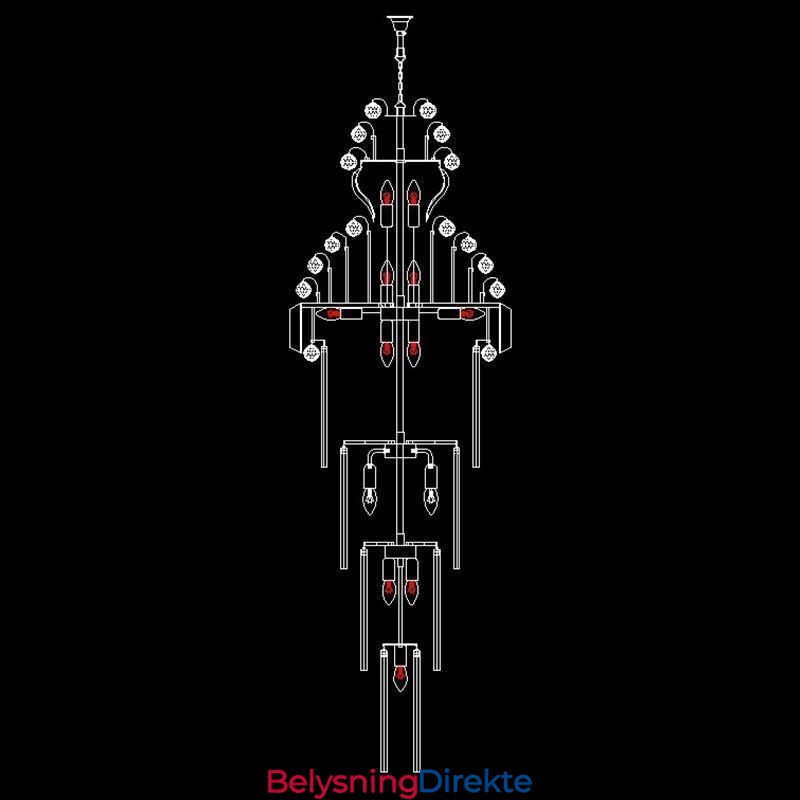 Retro Krystall Imperium Lysekrone Luksuriøs Lang Anheng