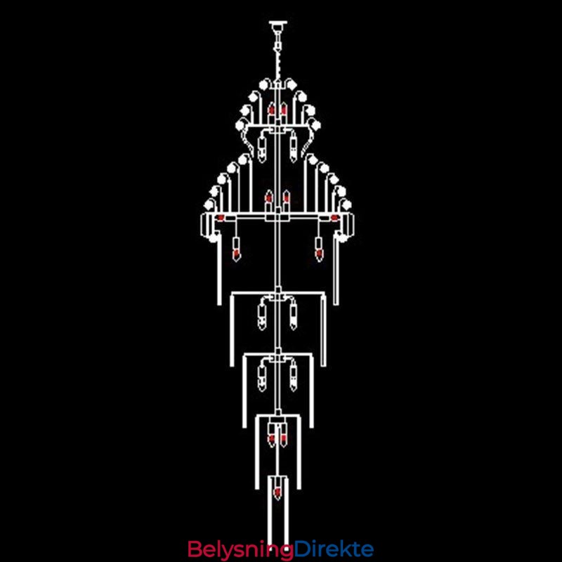 Retro Krystall Imperium Lysekrone Luksuriøs Lang Anheng