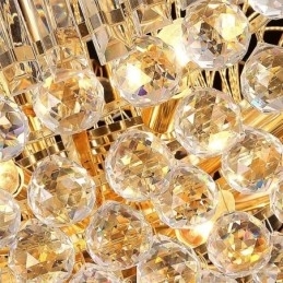 Europeisk Krystall Empire Lysekrone Stor Gullfarget Anhengslampe