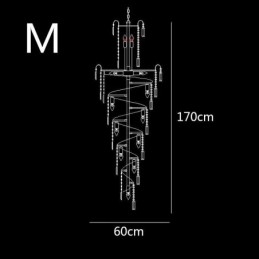 Europeisk Krystalllysekrone Stor Rund Form Lang Anheng