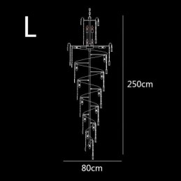 Europeisk Krystalllysekrone Stor Rund Form Lang Anheng