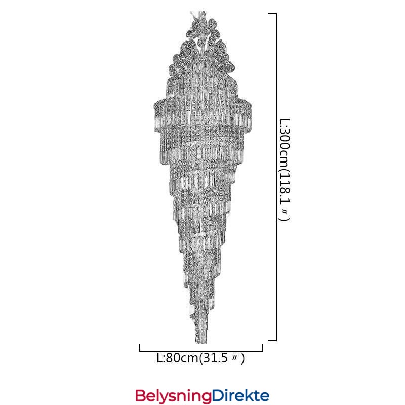 Elegant Krystallimperiumslysekrone Europeisk Luksuriøs Lang Anheng