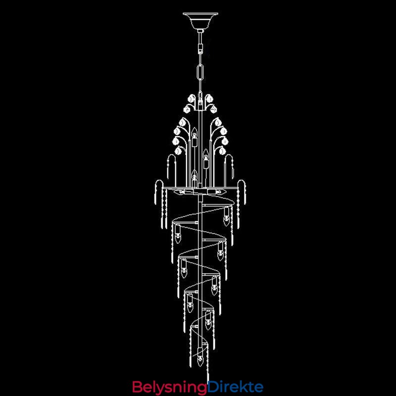 Elegant Krystallimperiumslysekrone Europeisk Luksuriøs Lang Anheng
