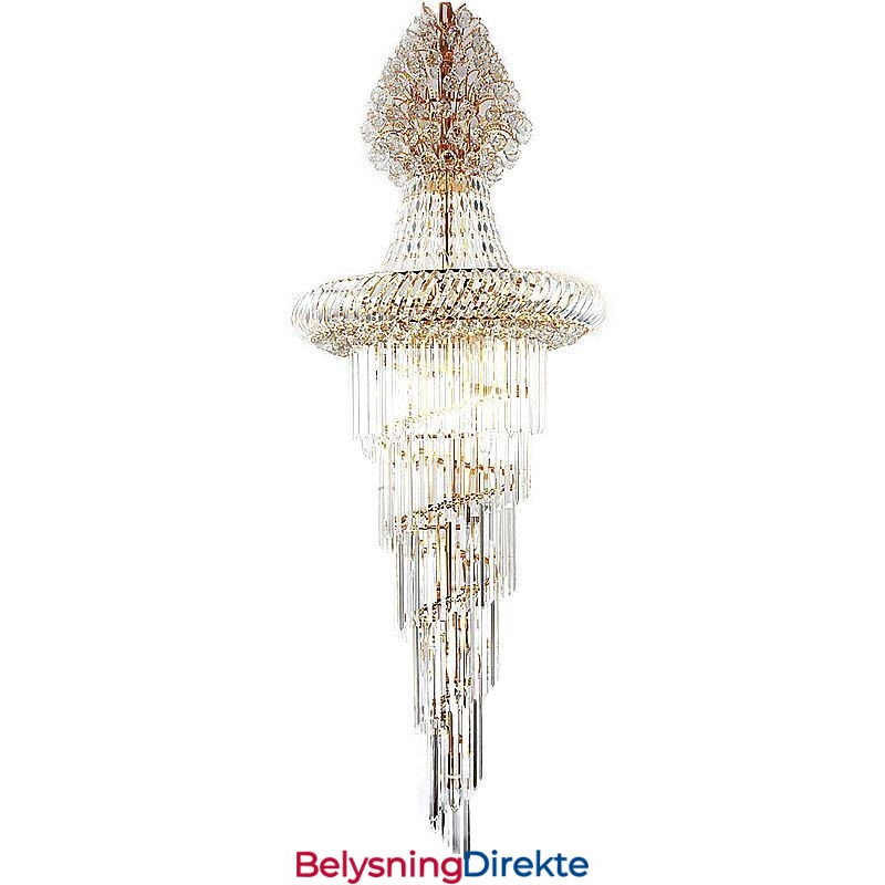 Luksuriøs Krystalllysekrone Moderne Europeisk Grasiøs Lang Anhengsduplekstrapp