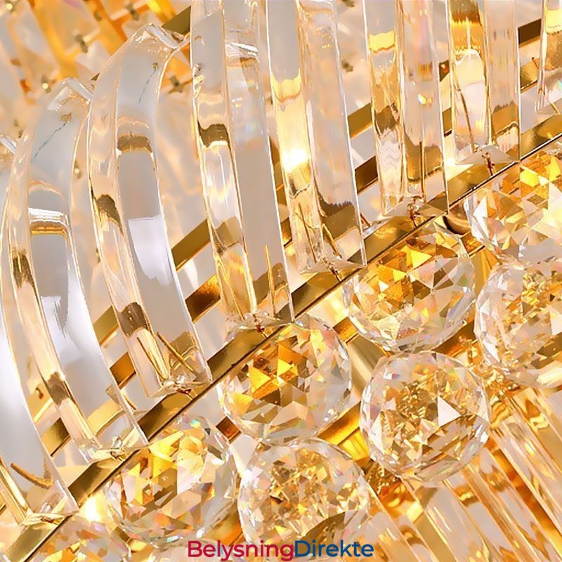 Luksuriøs Krystalllysekrone Moderne Europeisk Grasiøs Lang Anhengsduplekstrapp