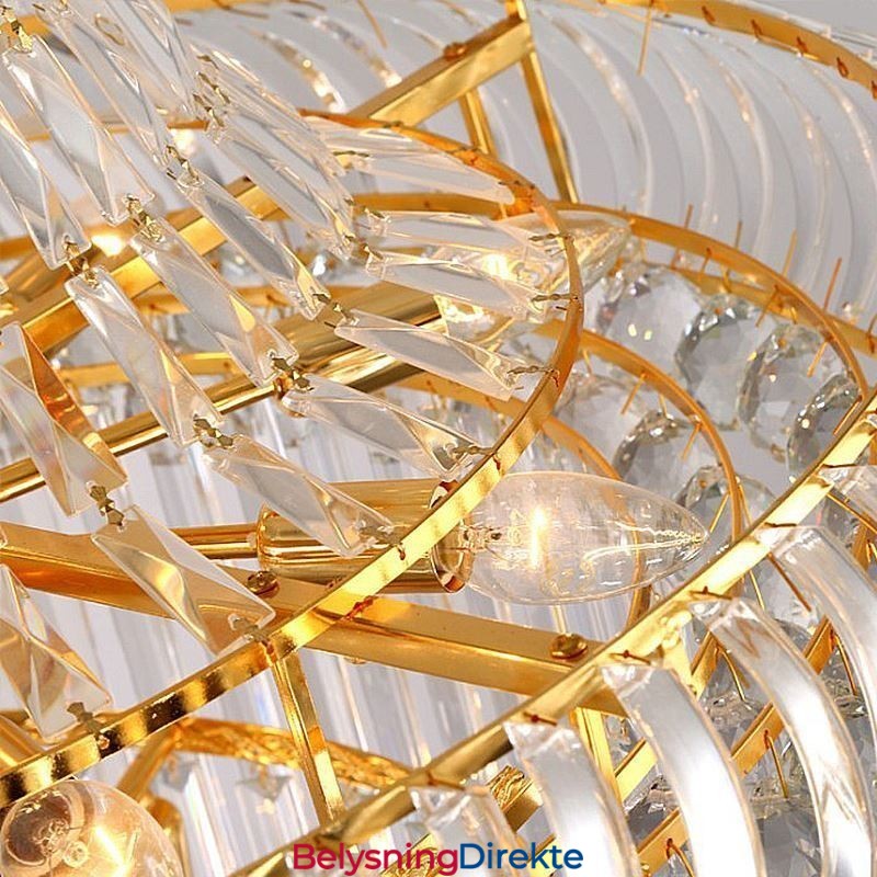 Luksuriøs Krystalllysekrone Moderne Europeisk Grasiøs Lang Anhengsduplekstrapp