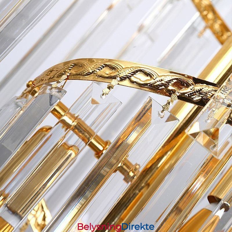 Luksuriøs Krystalllysekrone Moderne Europeisk Grasiøs Lang Anhengsduplekstrapp