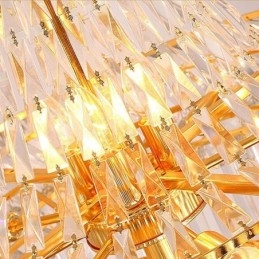 Luksuriøs Krystalllysekrone Moderne Europeisk Grasiøs Lang Anhengsduplekstrapp