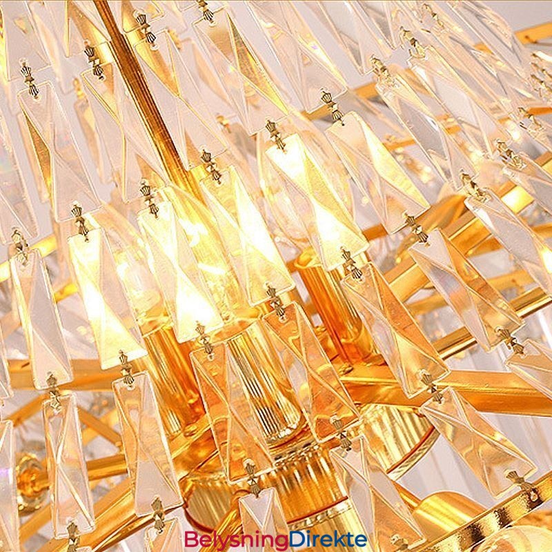 Luksuriøs Krystalllysekrone Moderne Europeisk Grasiøs Lang Anhengsduplekstrapp