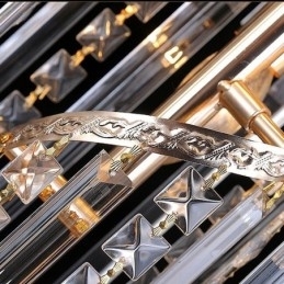 Elegant Krystalllysekrone Moderne Enkel Lang Anhengsduplekstrapp