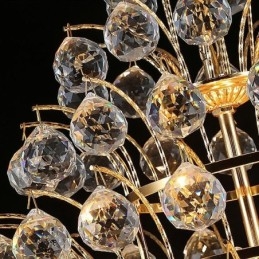 Moderne Krystall Empire Lysekrone Gullfarget Anhengslampe Lotus