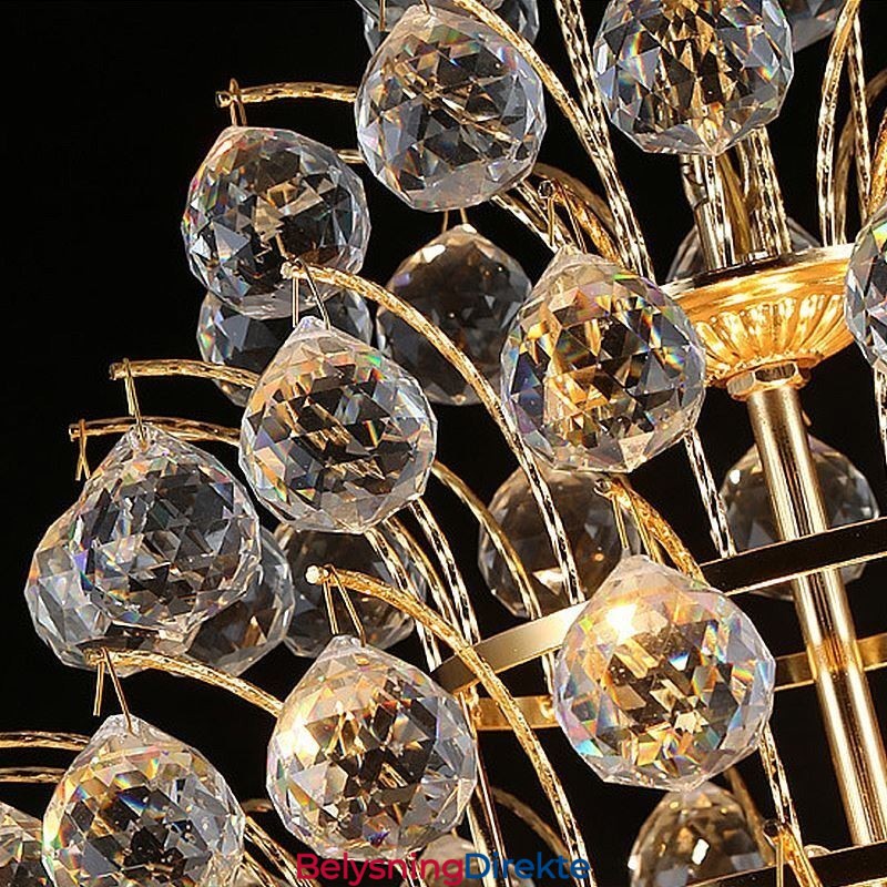 Moderne Krystall Empire Lysekrone Gullfarget Anhengslampe Lotus