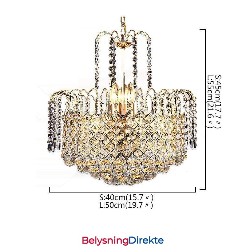 Luksuriøs Krystalllysekrone Moderne Elegant Anhengslampe