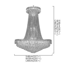 Elegant Krystalllysekrone Europeisk Anhengslampe Lang Hengende Lysekrone Tosidig Trapp