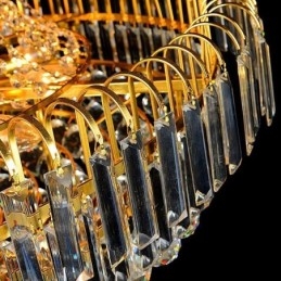 Elegant Krystalllysekrone Europeisk Anhengslampe Lang Hengende Lysekrone Tosidig Trapp