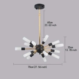 Nordisk Pendellampe Kreativ Rund Lysekronelampe