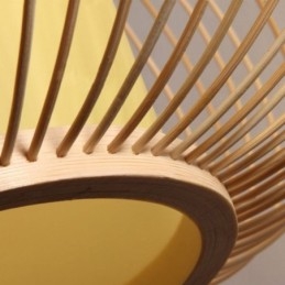 Unik, Halvinnfelt, Kreativ, Rund Bambus Taklampe For Verandabelysning