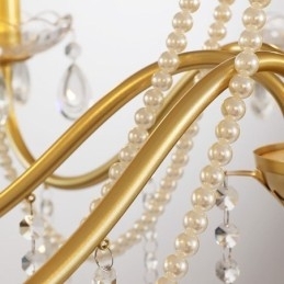 Amerikansk Krystall Pendellampe I Landlig Stil, Kreativ Taklampe I Jernkunst