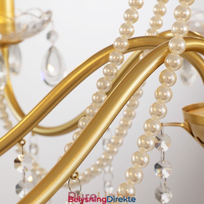 Amerikansk Krystall Pendellampe I Landlig Stil, Kreativ Taklampe I Jernkunst