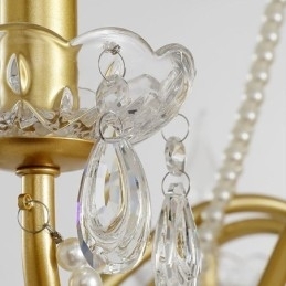 Amerikansk Krystall Pendellampe I Landlig Stil, Kreativ Taklampe I Jernkunst