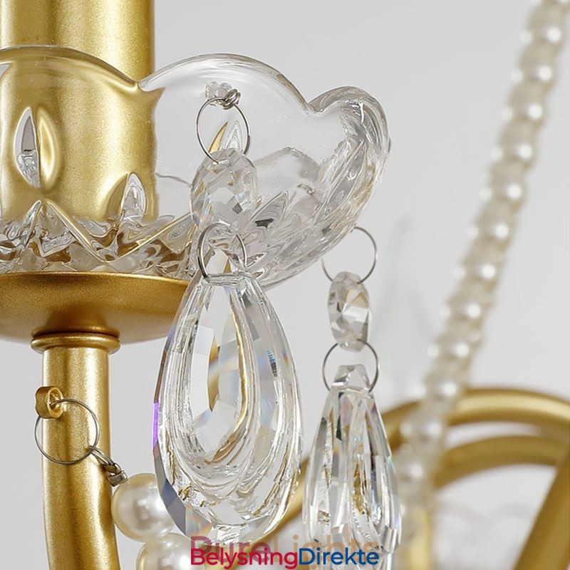 Amerikansk Krystall Pendellampe I Landlig Stil, Kreativ Taklampe I Jernkunst