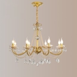 Amerikansk Krystall Pendellampe I Landlig Stil, Kreativ Taklampe I Jernkunst