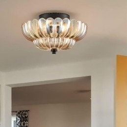 Moderne, Enkel, Innfelt Taklampe Med Lotus-Fot