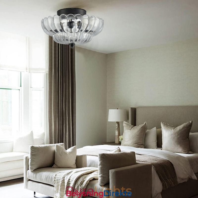 Moderne, Enkel, Innfelt Taklampe Med Lotus-Fot